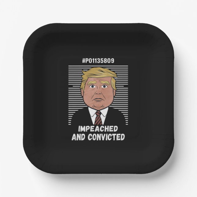Ich stimme für den verurteilten Felon Pro Trump 20 Pappteller (Vorderseite)