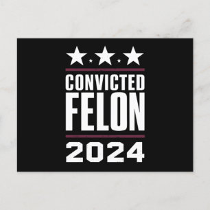 Ich stimme für den verurteilten Felon Pro Trump 20 Postkarte
