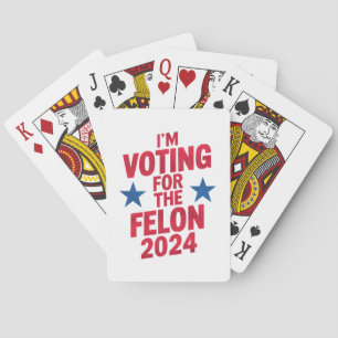 Ich stimme für den verurteilten Felon Pro Trump 20 Spielkarten