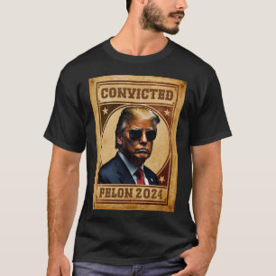 Ich stimme für den verurteilten Felon Trump Mugsho T-Shirt
