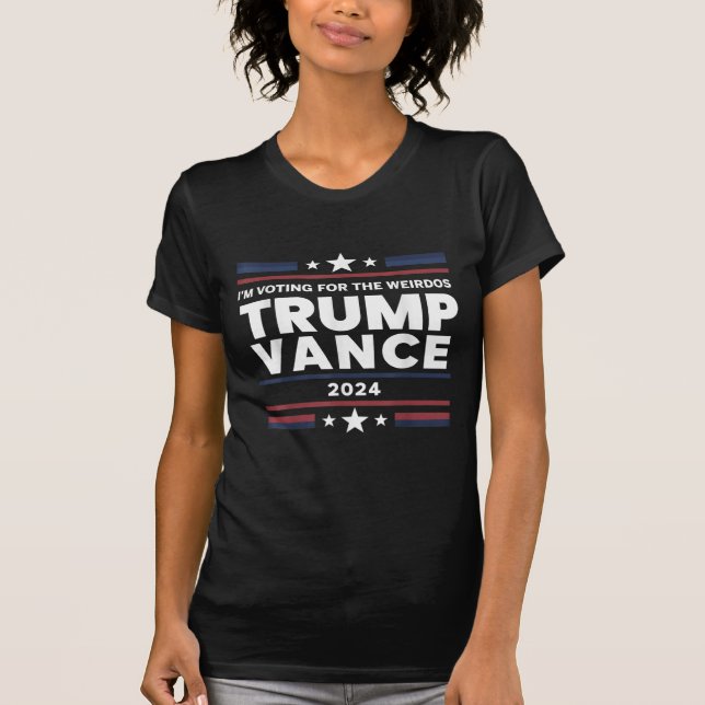 Ich stimme für den Weirdos Trump Vance 2024 T-Shirt (Vorderseite)