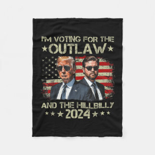 Ich stimme für die Outlaw &die Hillbilly 2024 Fleecedecke