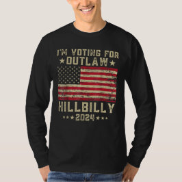 Ich stimme für die "Outlaw Hillbilly 2024"-Fahne T-Shirt