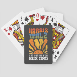Ich stimme für die Wahl von Gus Vater Harris Walz Spielkarten