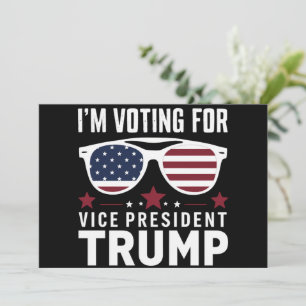 Ich stimme für die Wahl von Vizepräsident Trump 20 Einladung