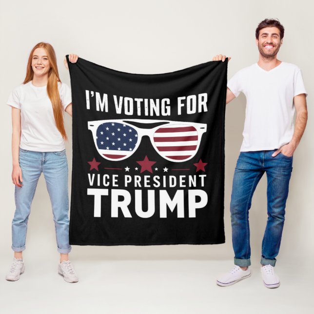 Ich stimme für die Wahl von Vizepräsident Trump 20 Fleecedecke (Beispiel)