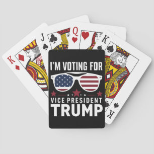 Ich stimme für die Wahl von Vizepräsident Trump 20 Spielkarten