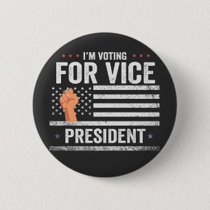 Ich stimme für ein Geschenk von Vizepräsident Trum Button