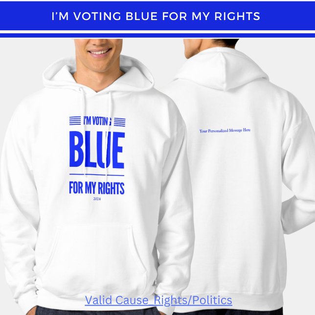Ich stimme für einen blauen Demokraten Hoodie (Von Creator hochgeladen)