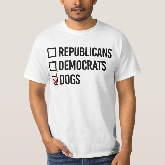 Ich stimme für Hunde T-Shirt (Vorderseite)