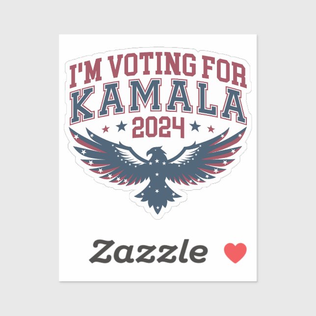 Ich stimme für Kamala 2024 Aufkleber (Blatt)