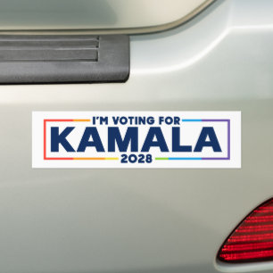 Ich stimme für Kamala 2028 LGBTQ Autoaufkleber