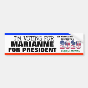 ICH STIMME FÜR MARIANNE FÜR PRÄSIDENT AUTOAUFKLEBER