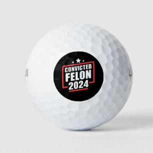 Ich stimme für verurteilten Felon 2024 Trump Golfball