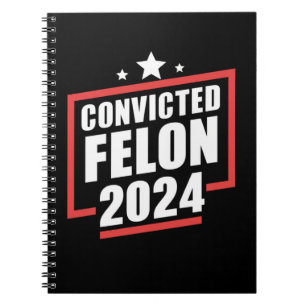 Ich stimme für verurteilten Felon 2024 Trump Notizblock
