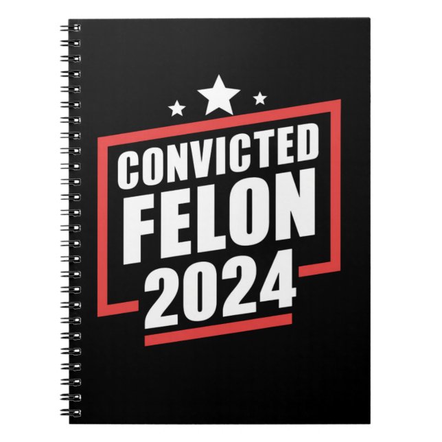 Ich stimme für verurteilten Felon 2024 Trump Notizblock (Vorderseite)