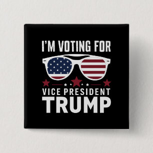 Ich stimme für Vizepräsident Trump Wahl 2024 Button