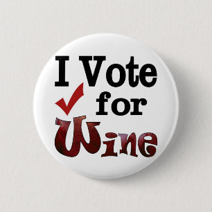 Ich stimme für Wein Button