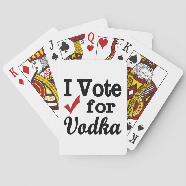 Ich stimme für Wodka Spielkarten (Rückseite)