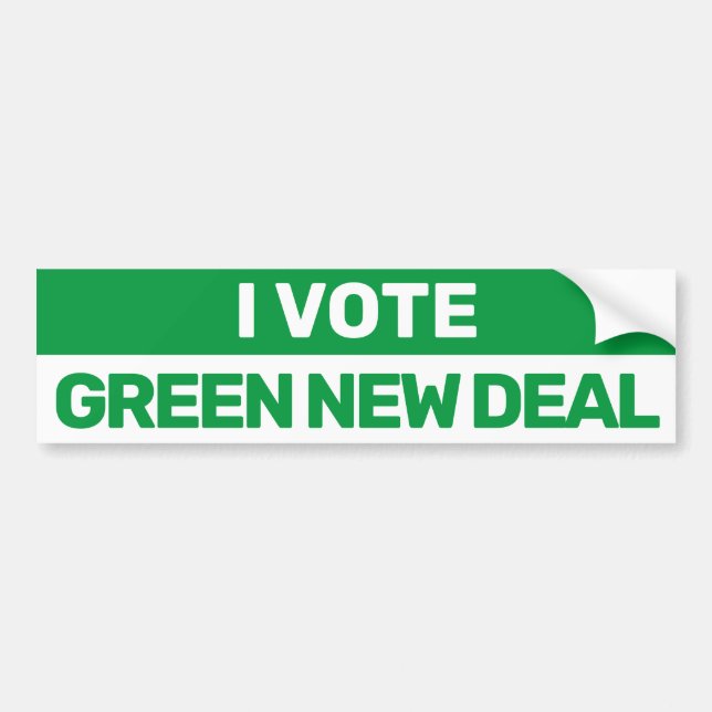 Ich stimme Green New Deal Bernie 2020 Autoaufkleber (Vorne)