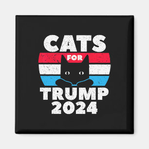 Ich stimme Katzen für Trump 2024 Wahldebatte Magnet