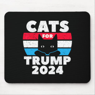Ich stimme Katzen für Trump 2024 Wahldebatte Mousepad