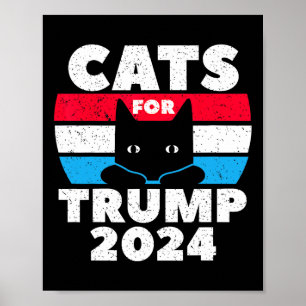 Ich stimme Katzen für Trump 2024 Wahldebatte Poster