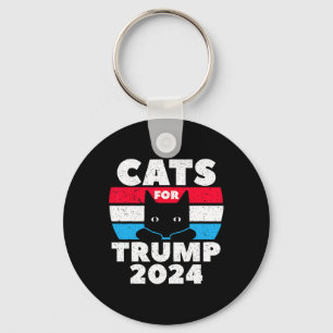 Ich stimme Katzen für Trump 2024 Wahldebatte Schlüsselanhänger
