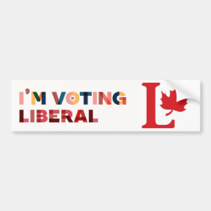 "Ich stimme liberal" Politischer Autoaufkleber