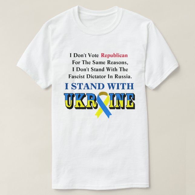 Ich stimme nicht für Republikaner, ICH STEHE MIT D T-Shirt (Design vorne)