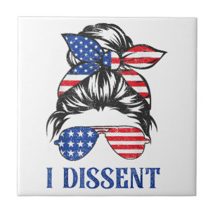 Ich stimme nicht zu, amerikanische Flagge Frauen u Fliese