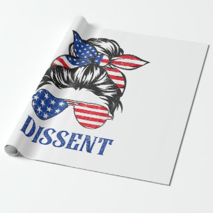 Ich stimme nicht zu, amerikanische Flagge Frauen u Geschenkpapier