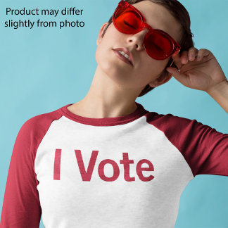 Ich stimme T - Shirt - Roter Text