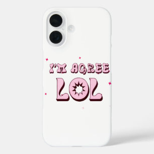 ICH STIMME ÜBEREIN LOL Funny Meme Retro iPhone 16 Hülle