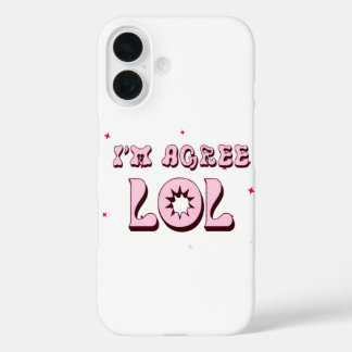 ICH STIMME ÜBEREIN LOL Funny Meme Retro iPhone 16 Hülle