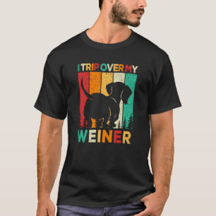 Ich stolpere über meinen Wiener Dachshund Hund T-Shirt