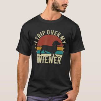 Ich stolpere über meinen Wiener Dachshund-Hundefre T-Shirt