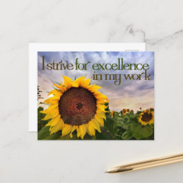 "Ich strebe nach Exzellenz" Motivation Affirmation Postkarte