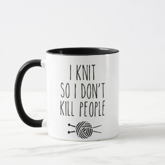 Ich Strick, also töte ich nicht Leute , Funny Sewi Tasse