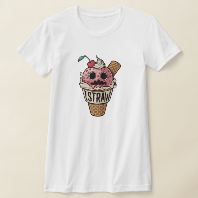 Ich strohte, niedlicher Eisschrei T-Shirt (Ablage )