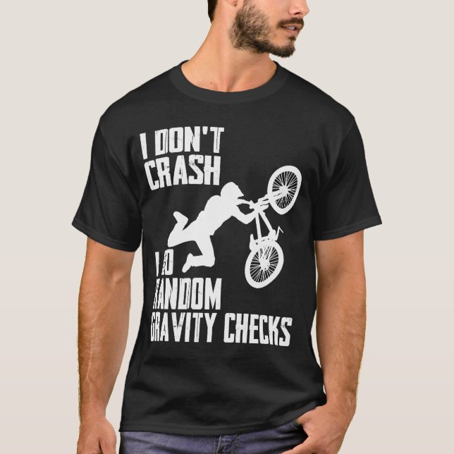 Ich stürbe nicht durch zufällige Gravitation Karo  T-Shirt (Vorderseite)