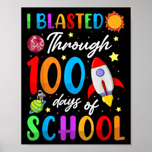 Ich stürzte durch 100 Schultage 100-Tage-Tee Poster