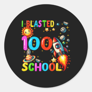 Ich stürzte durch 100 Schultage 100-Tage-Tee Runder Aufkleber