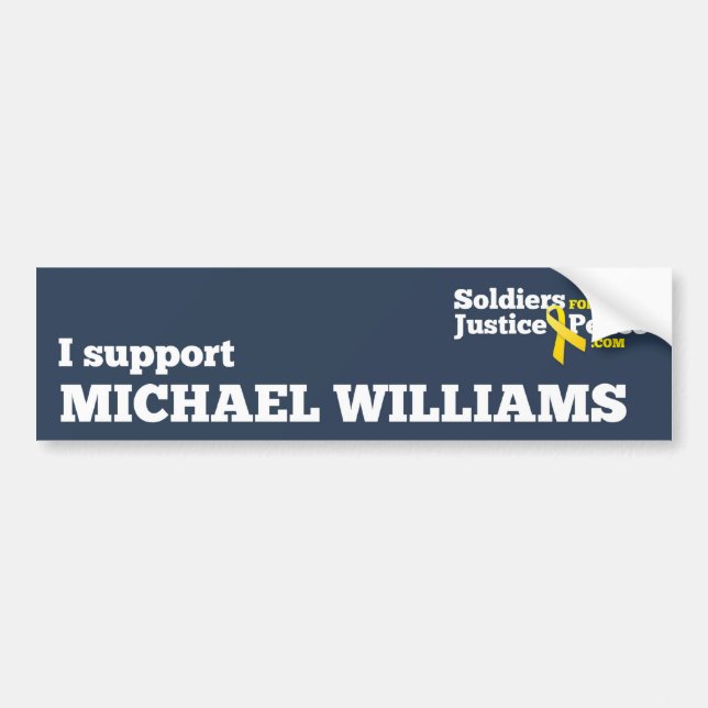 Ich stütze Autoaufkleber Michaels Williams (Vorne)