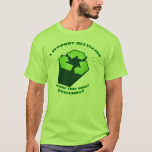 Ich stütze das Recyceln T-Shirt