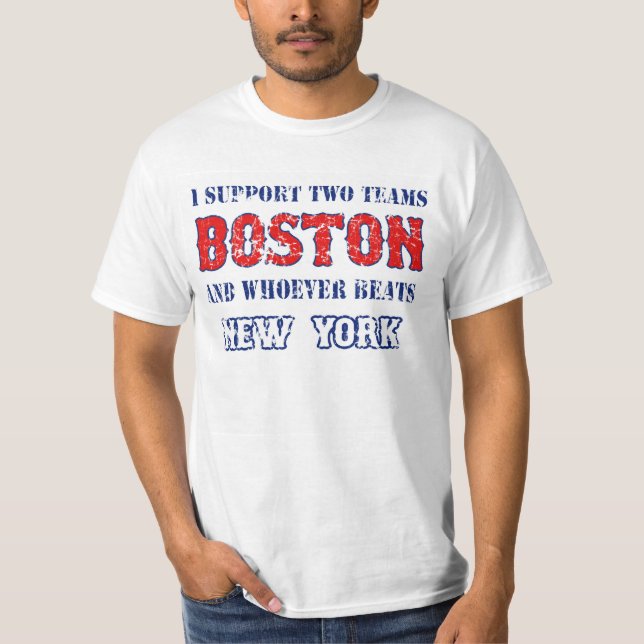 Ich stütze lustiges Baseballt-shirt Bostons T-Shirt (Vorderseite)