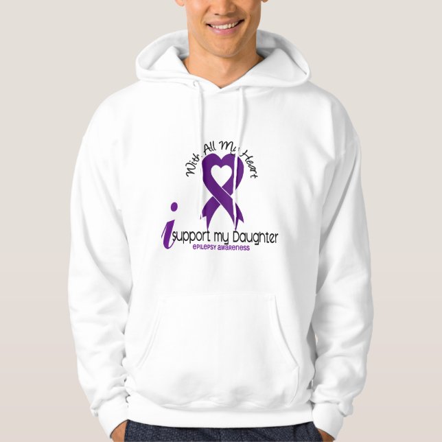 Ich stütze meine Tochter-Epilepsie Hoodie (Vorderseite)