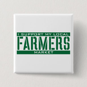 Ich stütze meinen lokalen Bauers-Markt Button