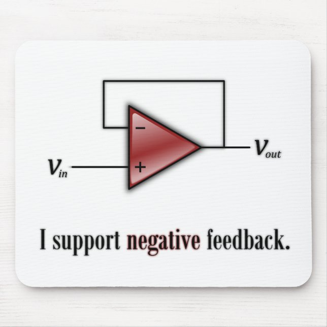 Ich stütze negatives Feed-back Mousepad (Vorne)