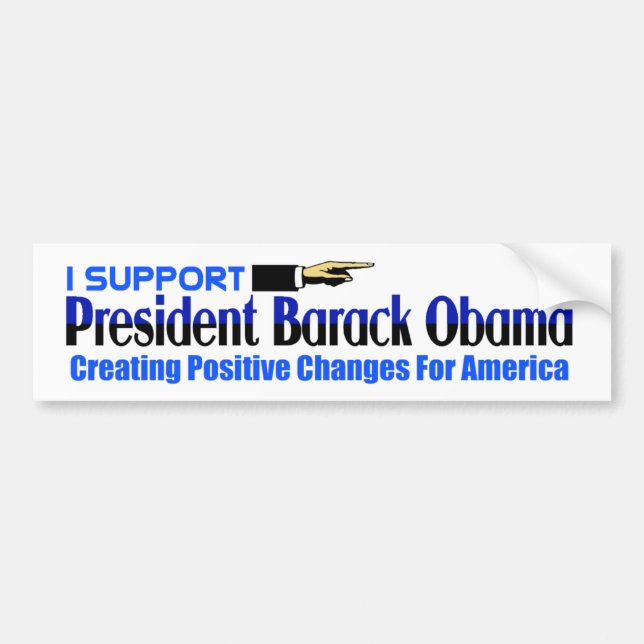 Ich stütze Obama Autoaufkleber (Vorne)